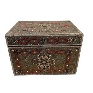 Decorative Storage Chest 13 x 9 x 9 Sparkly Sequin Treasure Box India Home Decor